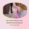 Alluring Deep V Japanese Kimono Pajamas Set with Sheer Outer Blouse and Bathrobe - Women's Sensual Lingerie