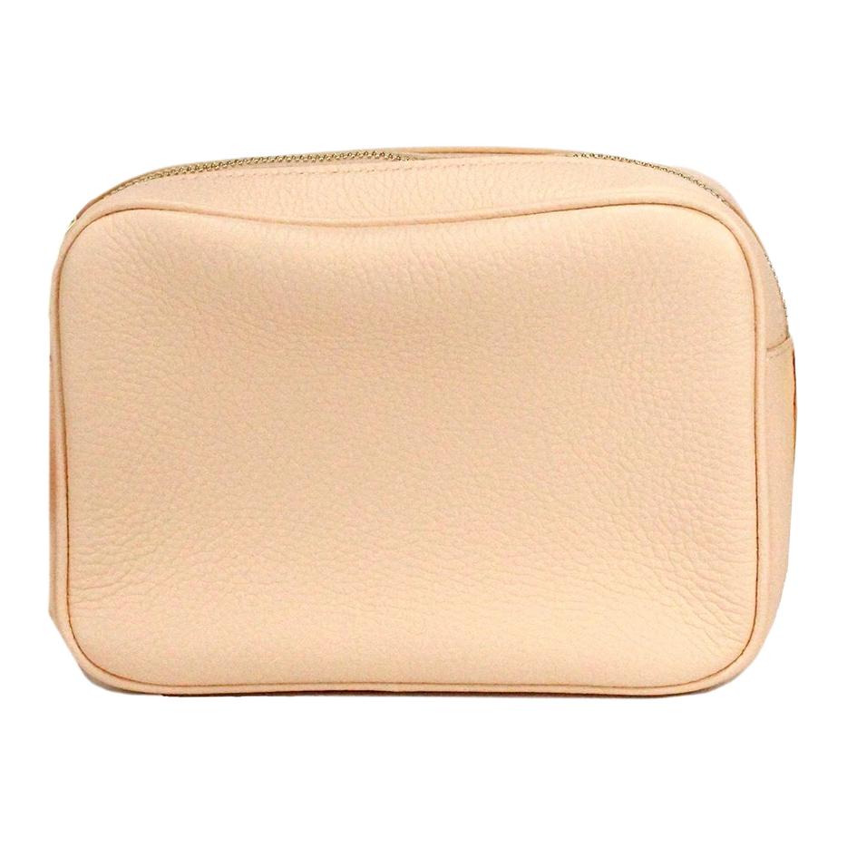 Burberry Bolso de Cámara de Cuero con Cierre de Cremallera y Logo en Relieve para Mujer Bolso de Hombro Beige 80653031