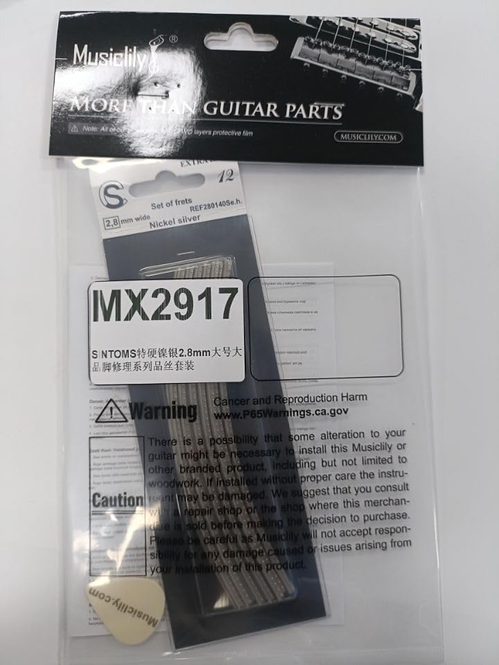 Sintoms REF280140 Repair Frets, Nickel Silver Extra Hard, 2.8mm Jumbo Frets for Ibanez, ESP, and Jackson Hard Rock Metal Guitars