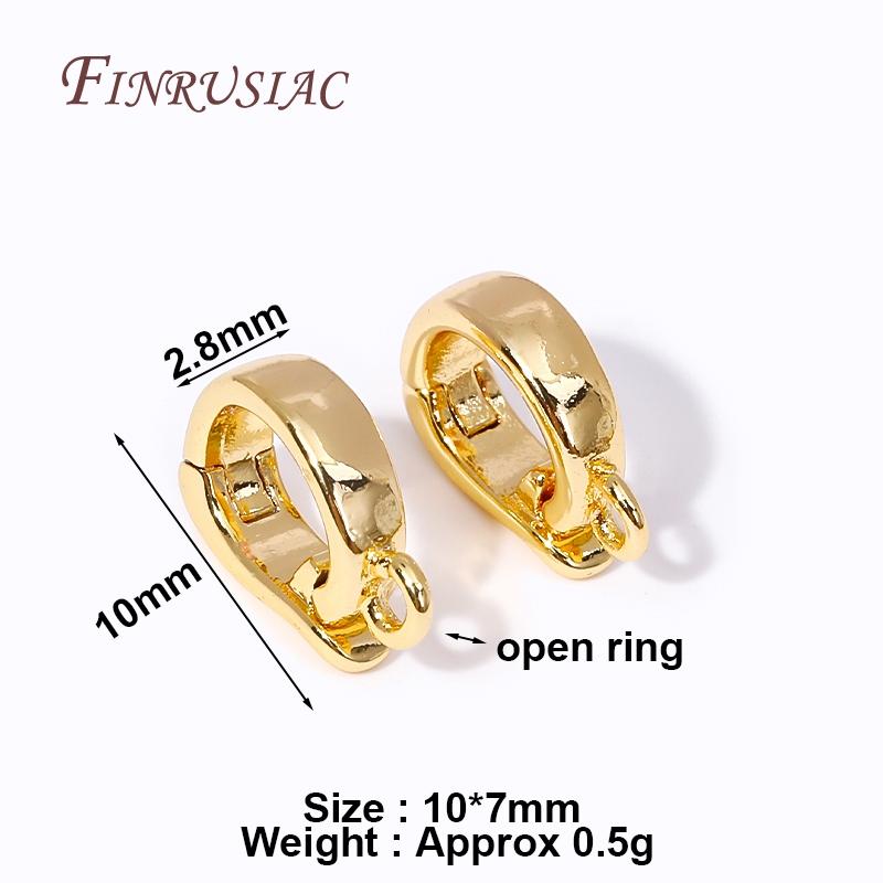 18K Gold Plated Bails For Pendant,Hinged Necklace Enhancer,Necklace Bail,Charms Clasps Connector For Jewelry Making Accessories