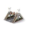 Pedestrian Bridge MOC Playthings Construction Bricks City Traffic Scene Street View Parts Blocks Traffic Motorway Works With City Bricksi