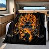 1pz Coperta in Flanella con Stampa Dragon Ball Super, Alta Qualità per Tutte le Stagioni, Decorazione per la Casa, Calore e Comfort, Perfetta per Regali di Natale