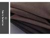 Men's Coffee-Colored Slim-Fit Suit Trousers – British Style, Formal Business Wear for Spring and Autumn