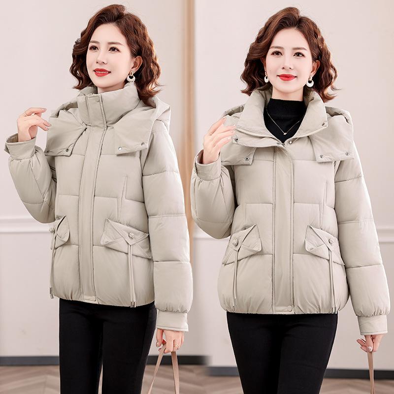 Women's New Fashionable Versatile Hooded Cold Fluffy Warm Loose High-quality Fabrics Casual Sports Cotton Coat Jacket