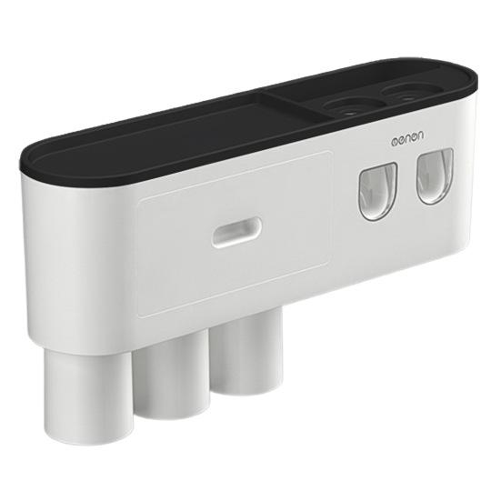 Toothbrush Holder Space Saving Cup Upside Down Punch-free Toothbrush Holder Stand with Mouthwash Cup for Home