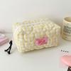 Portable Large Capacity Makeup Bag Multi-Purpose Zipper Cosmetic Organizer Quilted Pencil Pouch Students