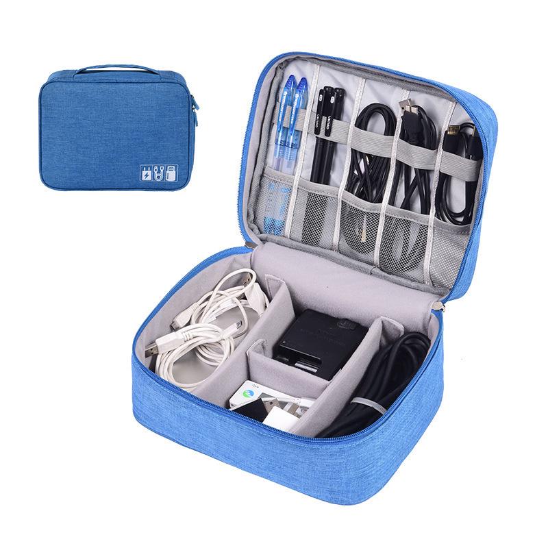 Norson Travel Power Bank & Earphone Storage Bag with Cosmetic Compartments