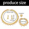 Fashionable Pearls And Metal Jewelry Collection Four Pieces Set Portable Designs Ornament for Multiple Occasions