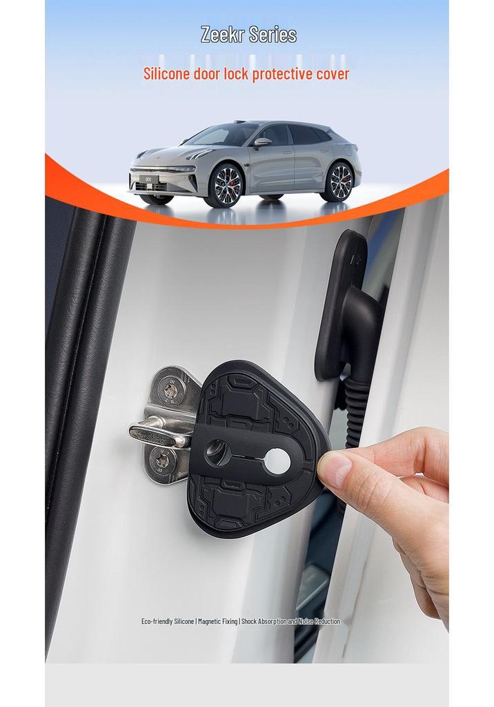 Zeekr 001/7X/9X Door Lock Buckle Protection Pad - Shock-Absorbing Silicone Cover