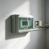 Outdoor Electrical Cabinet Box, Wall Mount ABS Housing with Front Window Cover for Garage and Lighting Wire Routing