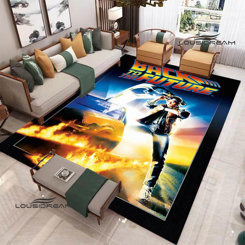 Movie Back To The Future printed carpet Living room bedroom non-slip carpets Yoga mat Outdoor carpet kawaii rug birthday gift