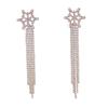 Trendy Long Tassel Bow Earrings: Celebrity-Inspired, Exaggerated Style for Women