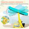 2-Seater Kids Hollywood Swing with Adjustable Canopy, Safety Belt for 3-6 Years up to 60 kg 112x75x120cm Green