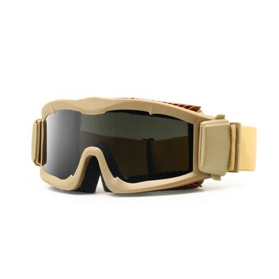 Lunettes de Sport d'Extérieur pour Homme 3 Verres Alpha Lunettes Tactiques pour Jeux Militaires Lunettes pour Casque Lunettes Armées