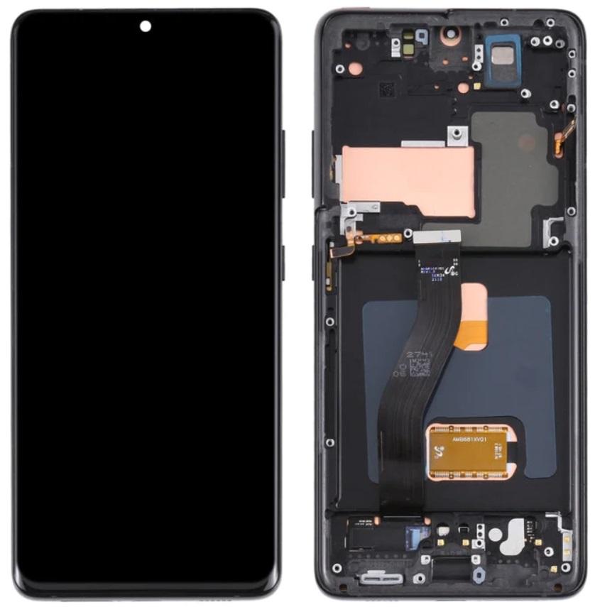 LCD-Display + Touchscreen Samsung Galaxy S21 Ultra 5G Sm-G998B OLED Schwarzer Rahmen