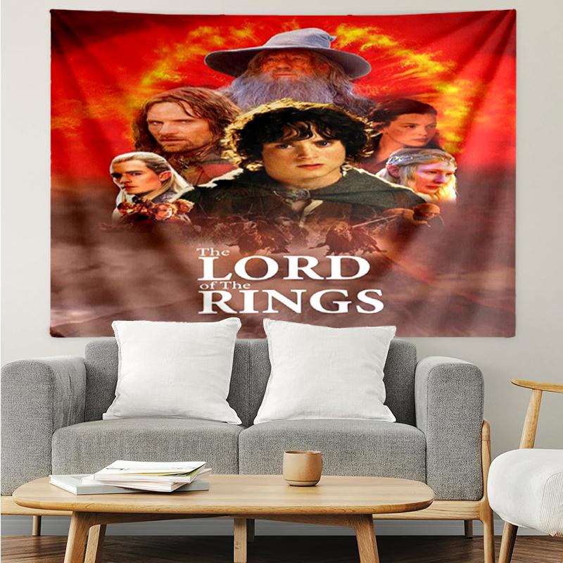 The Lord of the Rings Print Tapestry, Backdrop, Easy Setup, Ideal for Bedroom, Office & Living Room, with Aesthetic Wall Hanging Decor.