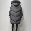 Women Down Cotton Coat Winter Jacket Female Extended Version Parkas Artificial Fur Collar Outwear Hooded Overcoat