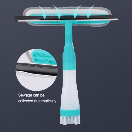 4-in-1 Multifunction Window Cleaner Kit with Spray Bottle Squeegee Microfiber Washer