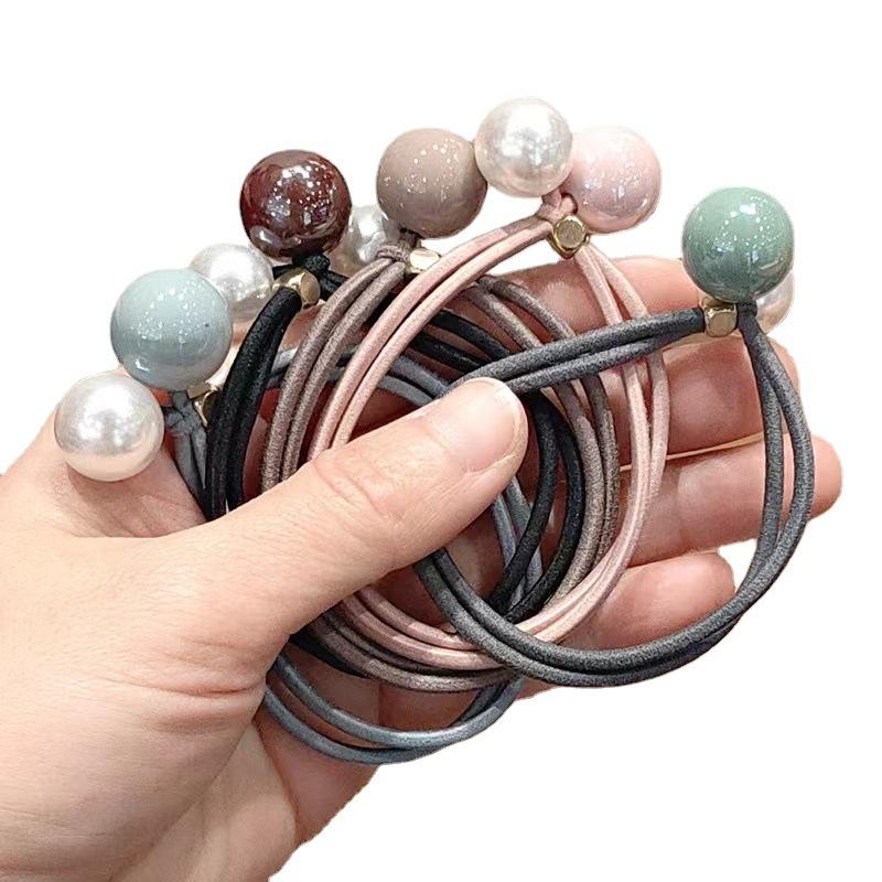 New Minimalist Hair Band Hairpin for Girls To Style Their Hair Elastic Hair Accessory with A Leather Cover