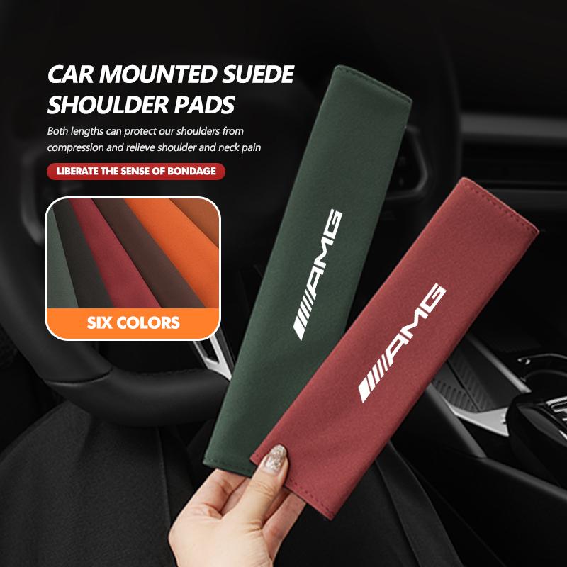 GLC GLB Car Seat Belt Suede Soft Shoulder Strap Cover Protection Padding For Mercedes Benz AMG W204 W205 W203 W211 W201 W210 W1