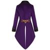 European & American Men's Steampunk Medieval Frock Coat for Cosplay & Stage Performance