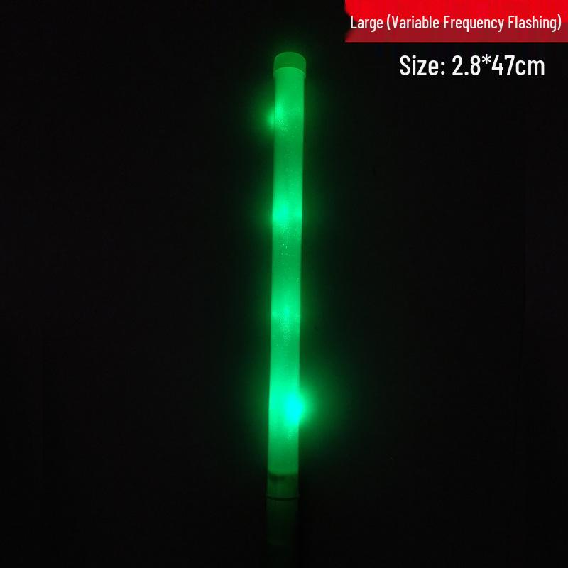 LED Colorful Flashing Glow Sticks - Silver Light-Up Concert Support Props