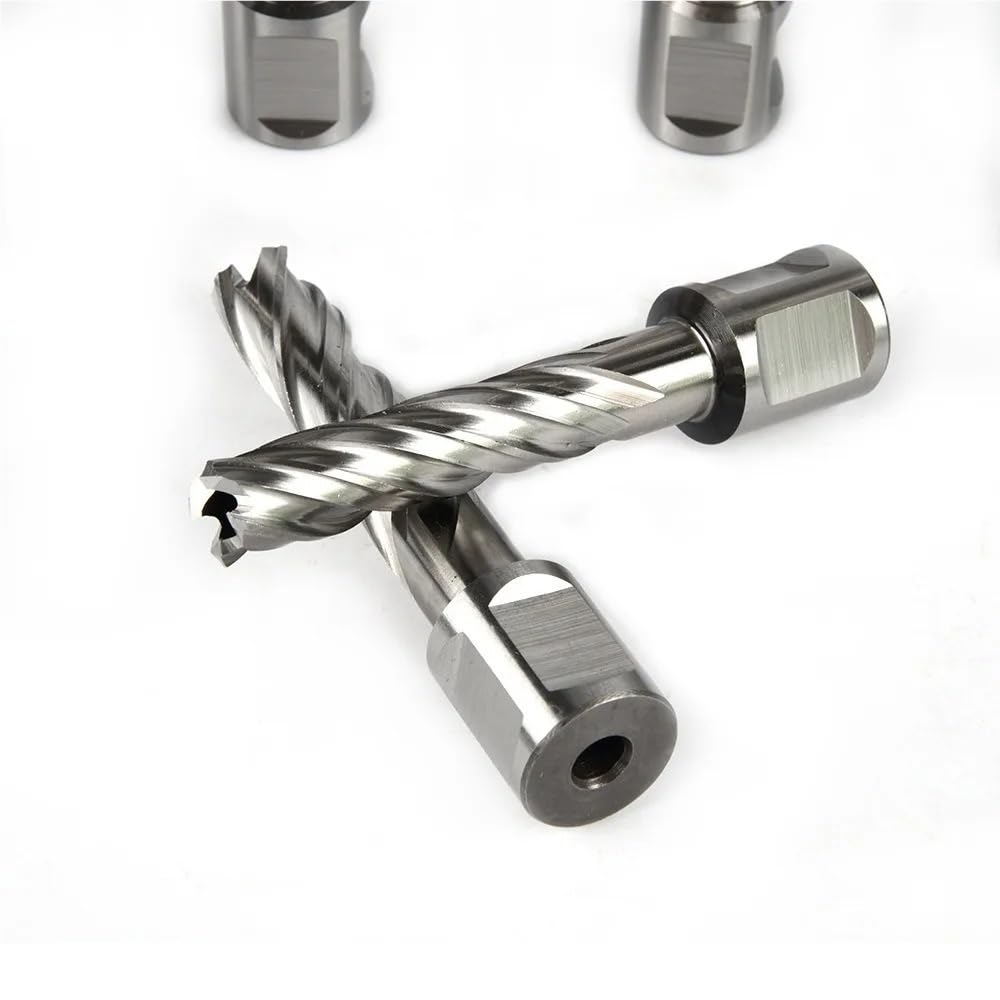 Hole Saw Drill Bits Annular Cutter 10-15mm Core Drill Bit 25mm Weldon Shank Hollow Drill Bit Cutter for Metal Drilling Tools(12x25mm)
