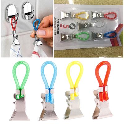 Ganci per appendere strofinacci da cucina, ganci a clip, ganci per strofinacci, 5 pezzi