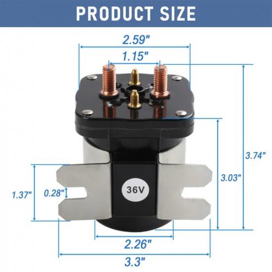 36V 4 Terminal Heavy Duty Solenoid Fit 1989-UP E-Z-GO Electric 20468-G1