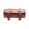 Motorcycle Tool Bag, Vintage Leather Saddlebag, Universal Handlebar Storage Black Studded 31x13x13cm