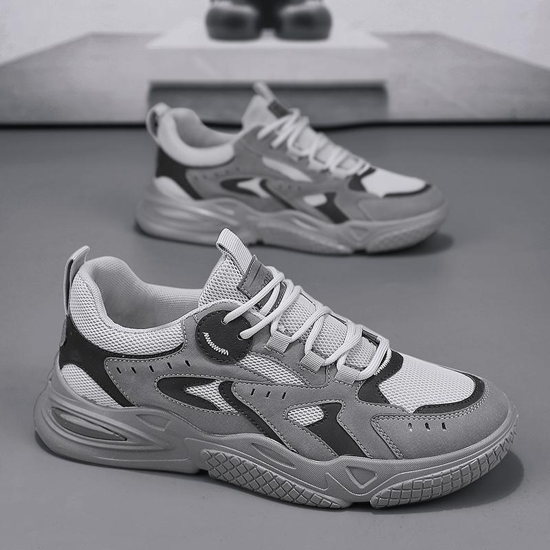

Новые повседневные спортивные кроссовки для мужчин, модная обувь, мужские кроссовки, сетчатые, мужские, дышащие, на платформе, обувь Tenis Masculino, белые 39 серый
