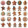 50PCS Kawaii Christmas Dessert Gingerbread House Stickers for Scrapbooking Skateboard Phone Case Children's Gift Toy