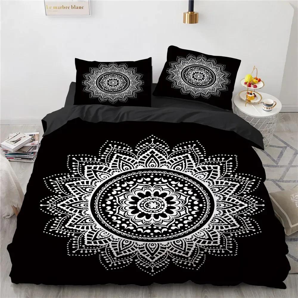 Comforter Boho 220X240 Beddings Mandala Ded Sets Home Bedding Set King Size 100% Bamboo Fiber High-Quality For