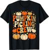 Groovy Pumpkin Picking Crew Matching Family Tee Autumn T-Shirt Mens Womens Tees Top Unisex T-Shirt Mens Womens Tees Top