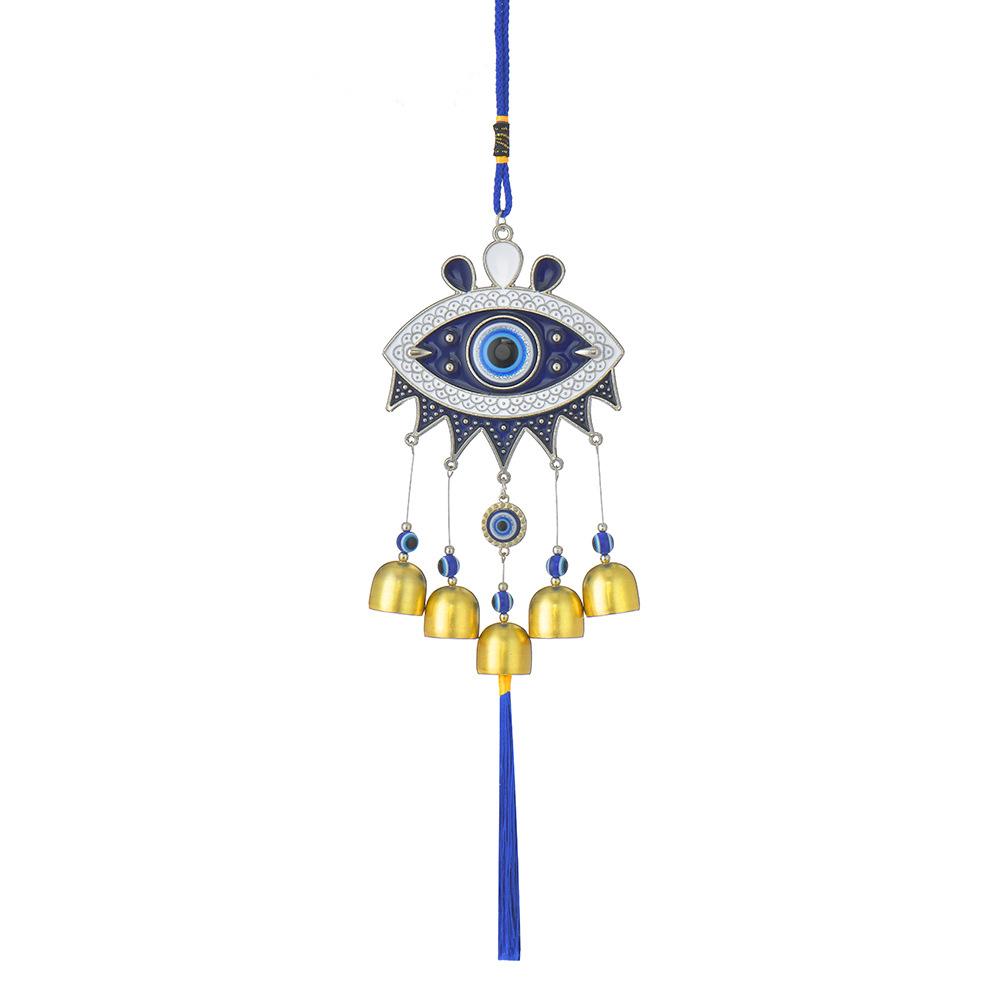 Handmade Evil Eye with Hand Protection Wall Hanging Turkish Ornament Decor  Lucky Blue Evil Eye Door & Wall Hanging Ornament for