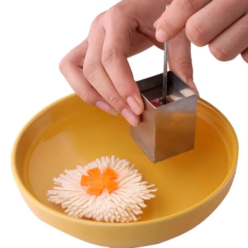 Portable Stainless Steel Tofu Cutter Square Ultra-Thin Chrysanthemum Shape Slicer Manual Tofu Press Mold DIY