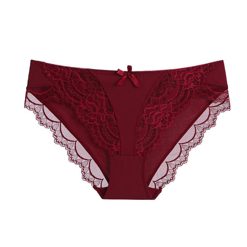 Underwear Low Waist Ice Silk Panties Women's Briefs Lace Women's Panties