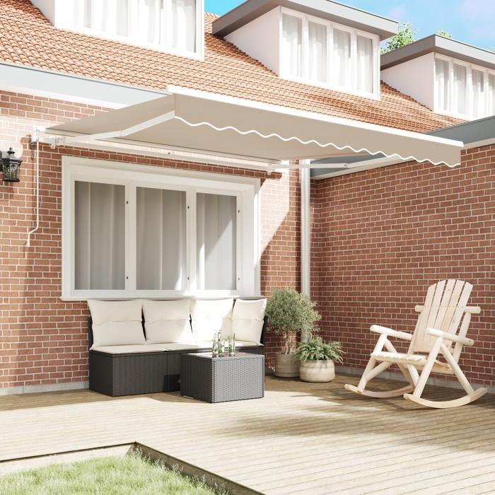 VidaXL Automatic Retractable Awning Beige 300x250 Cm 3330053