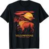 Yellowstone National Park Sun Bison Graphic T-Shirt