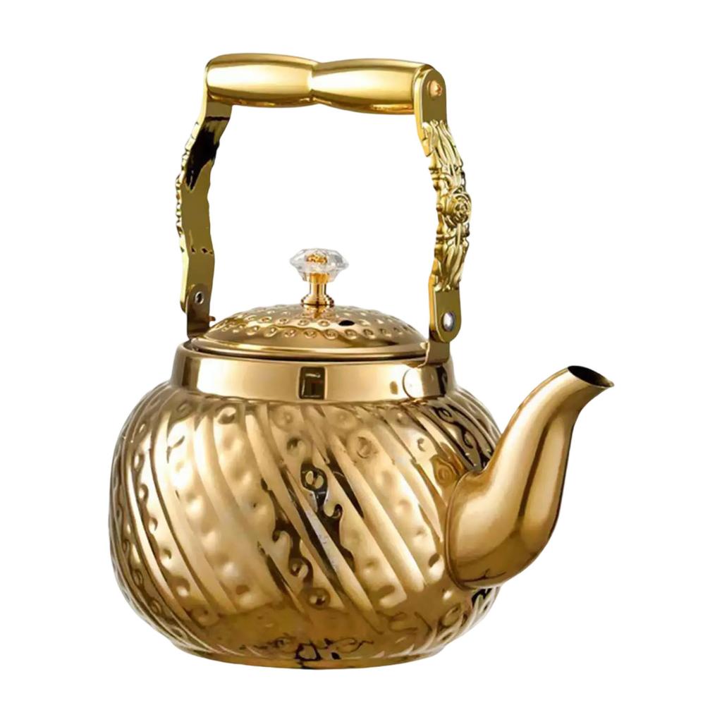 Large Capacity Hammered Nonrust Steel Kettles Durable Construction Ergonomic Grip Boiling Water Pot Home Use