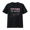 Frank Zappa Titties N Beer Rock Tour Maglietta da Concerto Cotone Pesante Edizione Limitata Taglia dalla S alla 2XL Vintage USA Lavata Moda