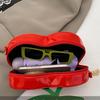 Women's Funny Cherry Shape Shoulder Crossbody Bag Cute Personalized Chain Design Small Purse and Handbag AVE