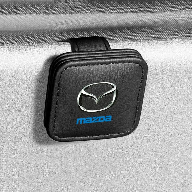 Magnetic Leather Sunglasses Mount Interior Visor Accessories for Mazda CX-3 CX-7 CX-9 RX-7 Auto Accessories