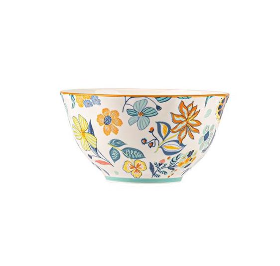 

Керамічні миски для рису Побутові Китайський стиль Підглазурний колір Квітковий візерунок Кухонний посуд Високоякісний Естетична обідня миска 4.5 inch