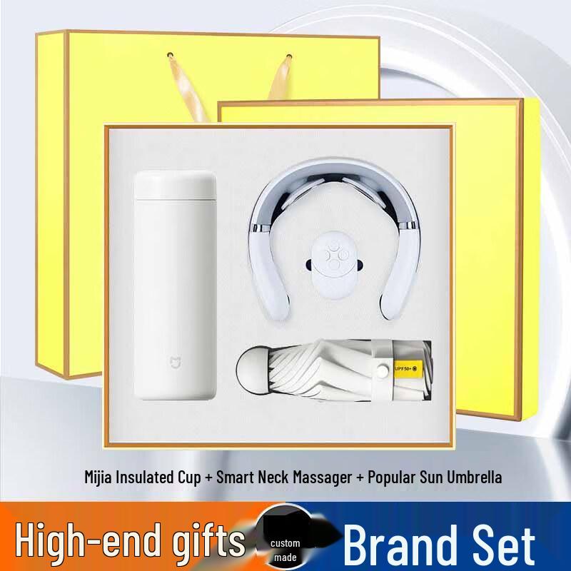 Smart Neck Massager, Thermos & Umbrella Gift Set