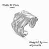Cazador Stainless Steel Geometric Open Ring Waterproof Double Layers Fashion Finger Rings for Women Party Jewelry Gift Wholesale
