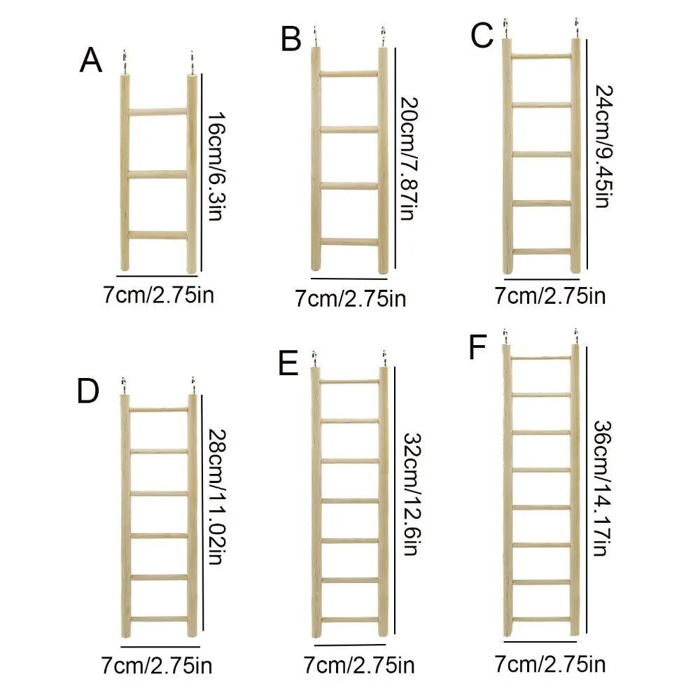 Wooden Bird Cage Funny Staircase Pets Accessories with Hooks Multisize Simple Parrot Cage Toy Myna Climbing Toys Frame Parrot