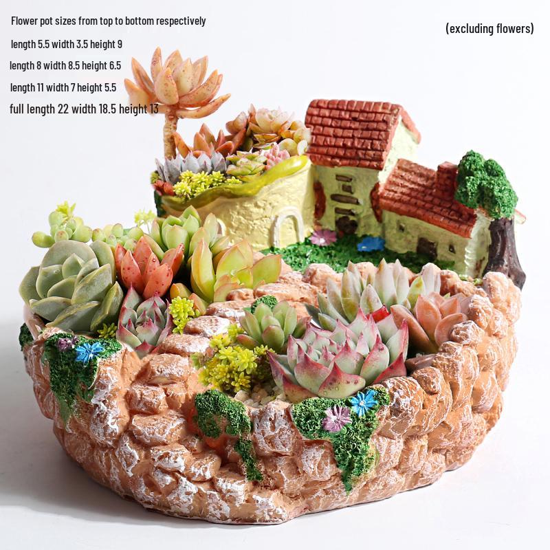 Extra-Large Hanging Succulent Pot: Multi-Diameter Micro-Landscape Decoration