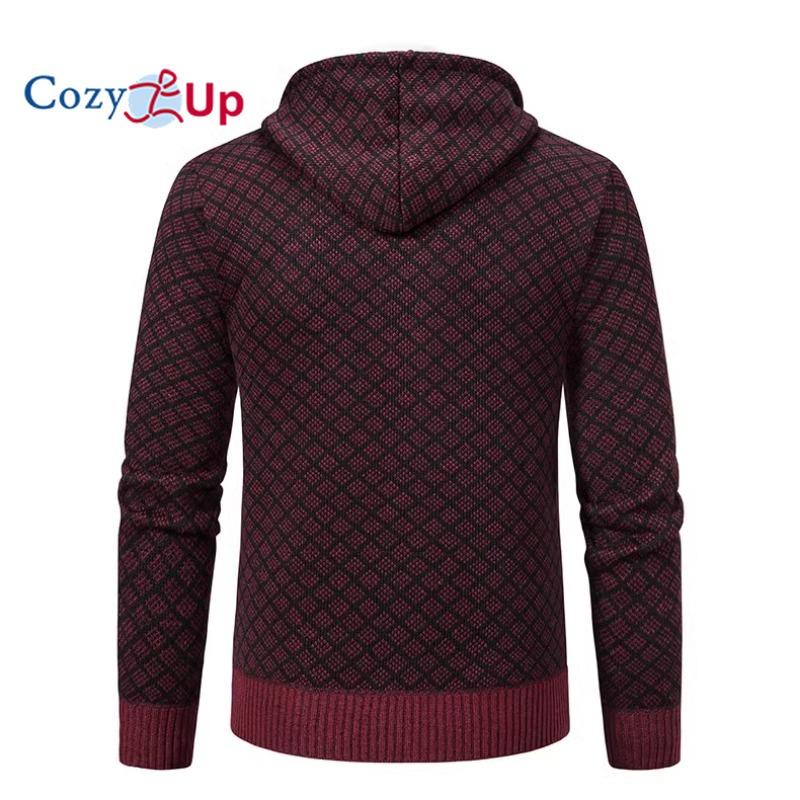 Cozy Up Cardigan Casual Subțire cu Glugă și Fermoar Complet pentru Bărbați Toamnă și Iarnă Simplu