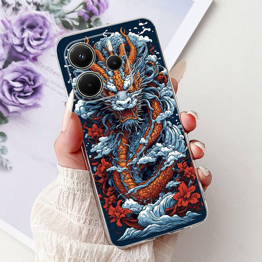 Silicone Case For Xiaomi Redmi Note 14 4G EU 2025 Cover Cool Lion Leopard Dragon Animals Soft Slim Coque For Note14 4G EU Fundas
